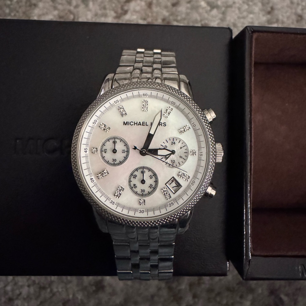 Michael Kors Silver Chronograph Watch